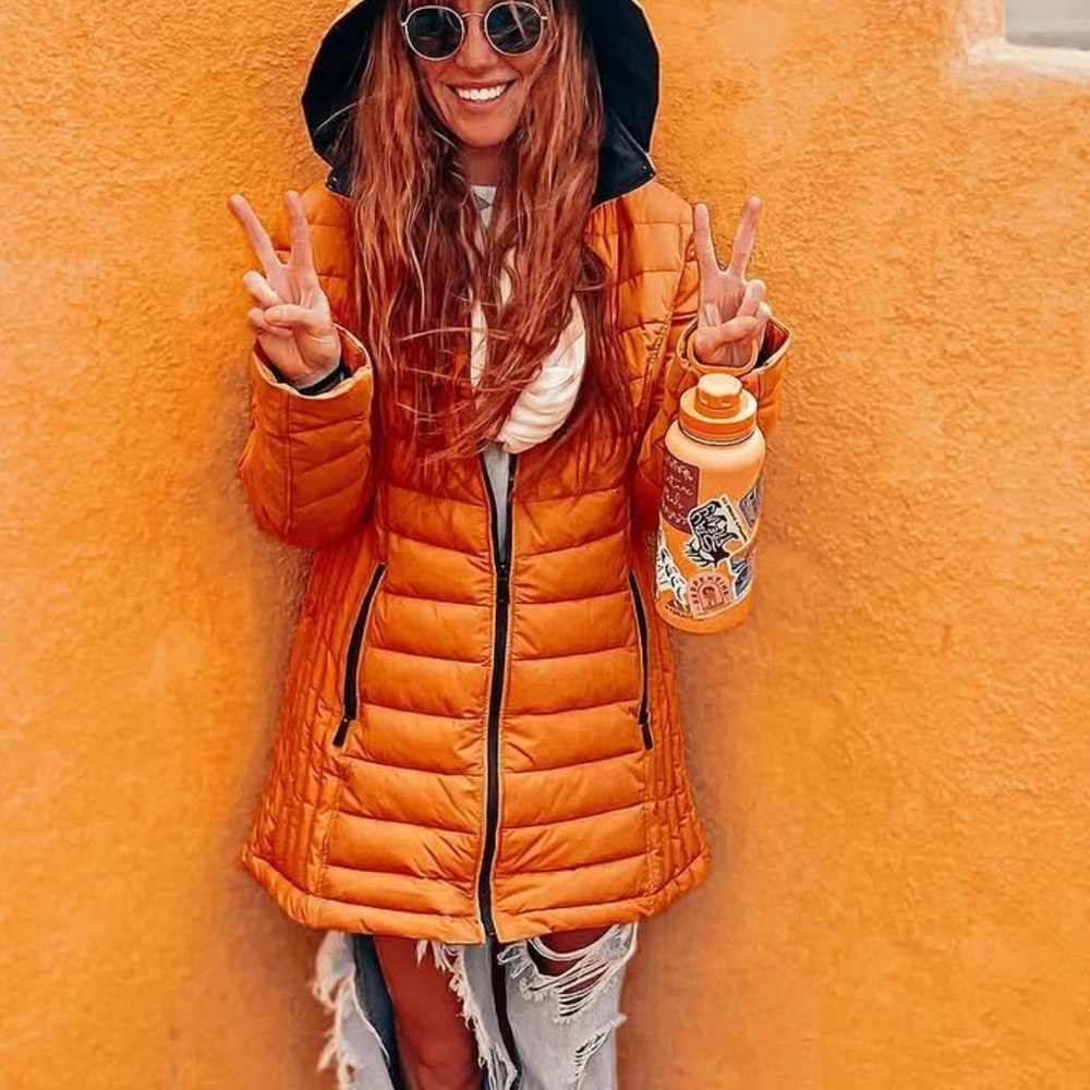 Nautica Quilted Hooded Puffer Coat - Macaroni Yellow